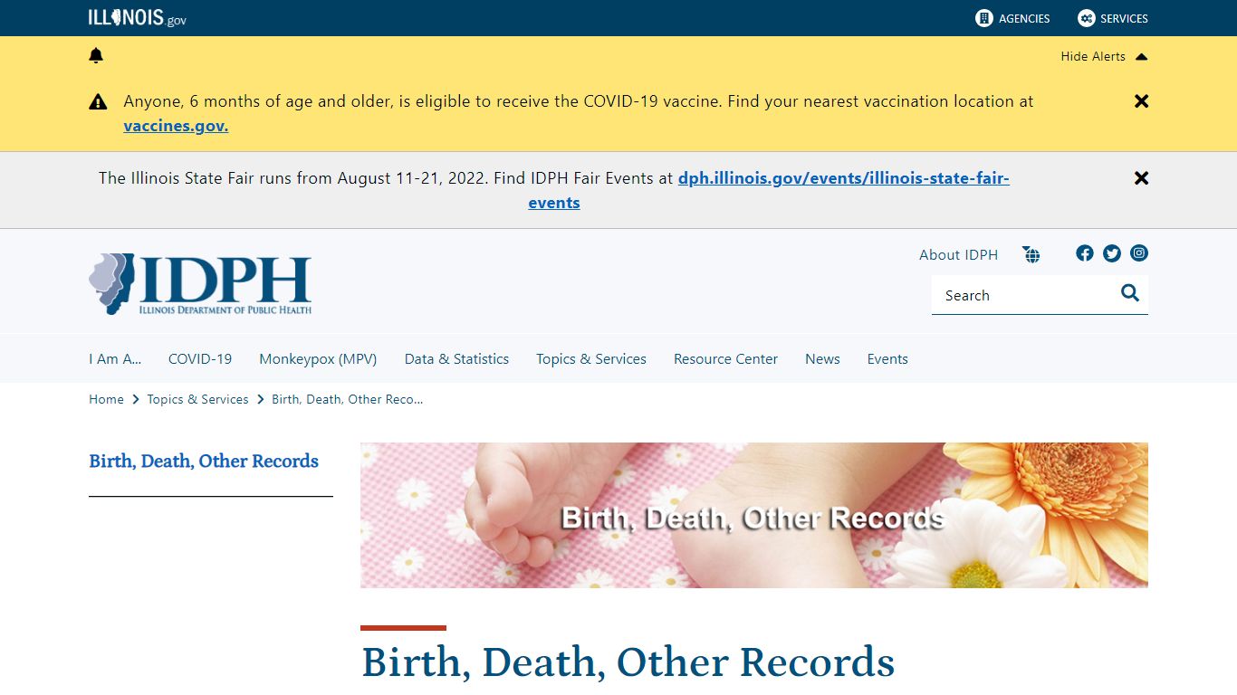 Birth, Death, Other Records - Illinois